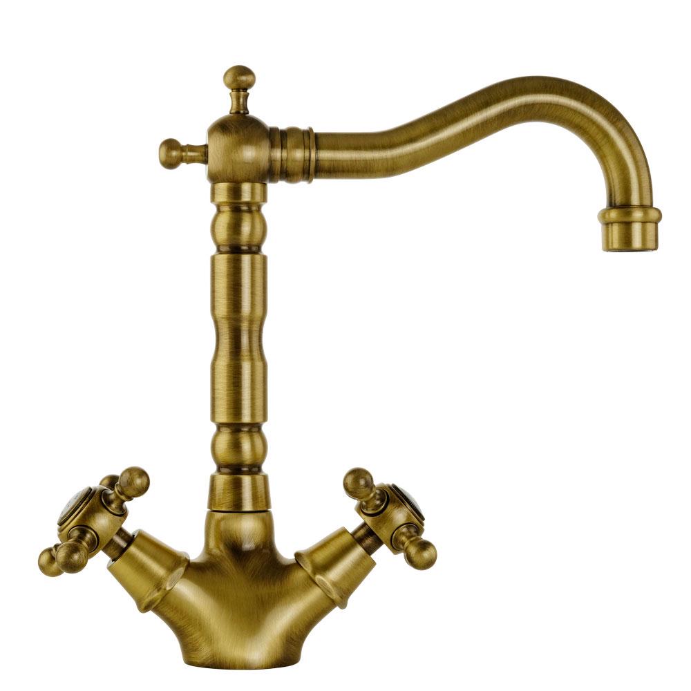 Смеситель для раковины, без д/к, (цв.бронза), Revival ZZ