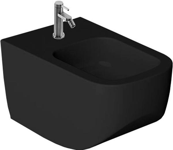 Биде подвесное 36,6х56см, с 1 отв.д/смесит., крепёж в компл., (цв.черный матовый), Next ZZ