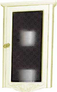 Шкаф настенный, 42,1хh77х25,1см, распашн. дверь, петли справа, с внутр. ткан. обивкой, ручка цв. золото, Hermitage ZZ
