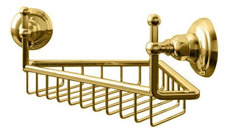 Полочка-решётка угловая 22х22см, (цв.латунь), Classica ZZ