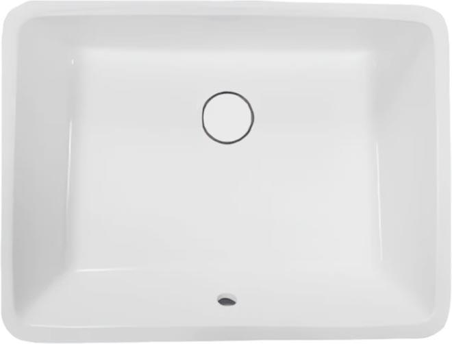 Раковина встраиваемая снизу 500х380хh145мм, с переливом, крепёжные уголки в компл., Bahia 13 ZZ