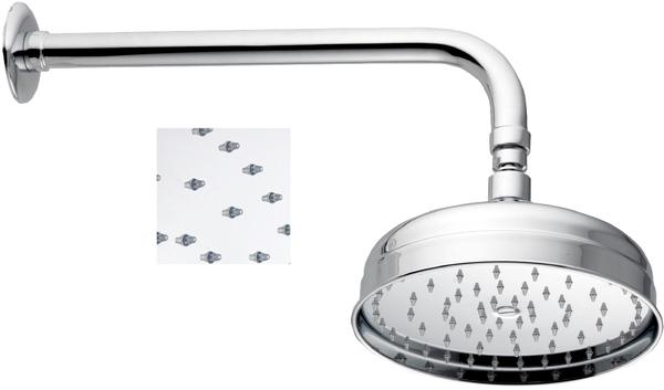 Верхний душ, круглый d30см, с antikalk, со стеновым кронштейном 35,8см, (цв.хром), Classica Nicolazzi ZZ