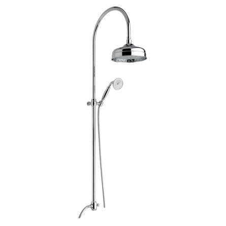 Душ.стойка с верхним душем d 20см, д/установки на смес.д/душа/ванны, (ручной душ,шланг, кронштейн, переключатель в компл.),  (цв. хром), Nicolazzi ZZ