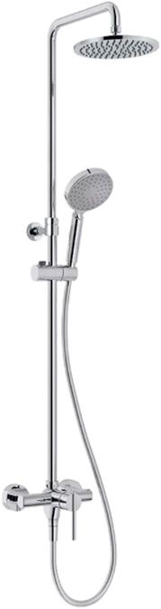 Смеситель для душа со стационарным верхним душем d200мм и ручным душем, (цв.хром), Valencia ZZ