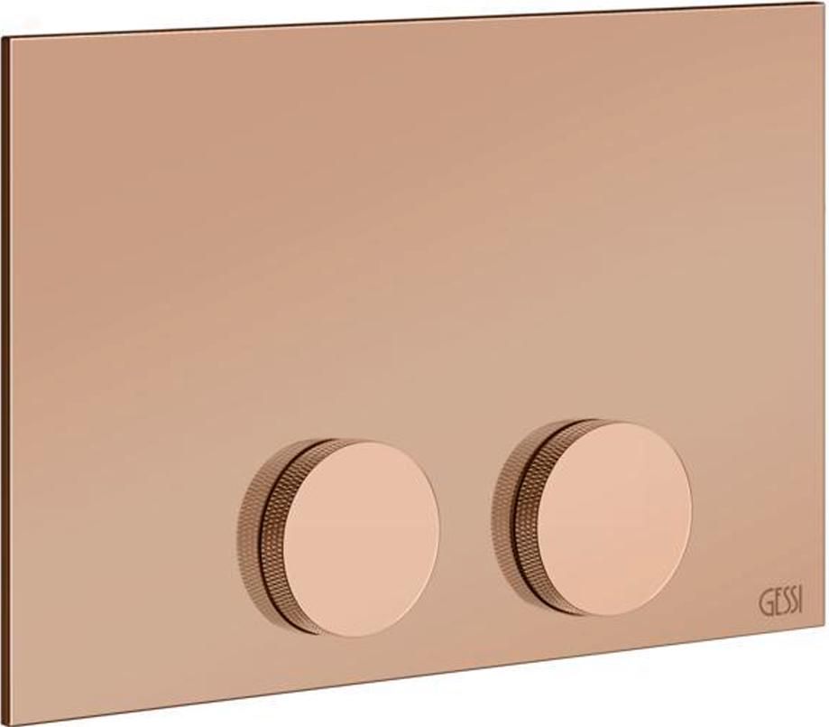 Клавиша двойного смыва с логотипом Gessi, для инсталляционной рамы TeceProfil, TeceBox, (цв.Copper PVD), Gessi Anello Total Look ZZ
