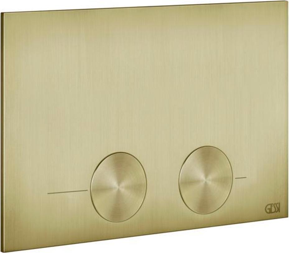 Панель смыва с двумя клавишами, для застенного модуля д/унит.,Tece (TeceProfil, TeceBox). (металл, цв.Brass Brushed PVD), Gessi Total ZZ
