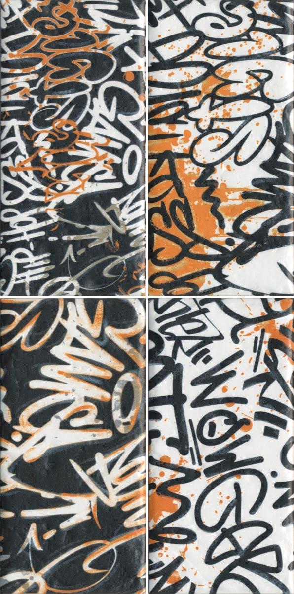 Панно Граффити, панно из 4-х частей |39,6x20