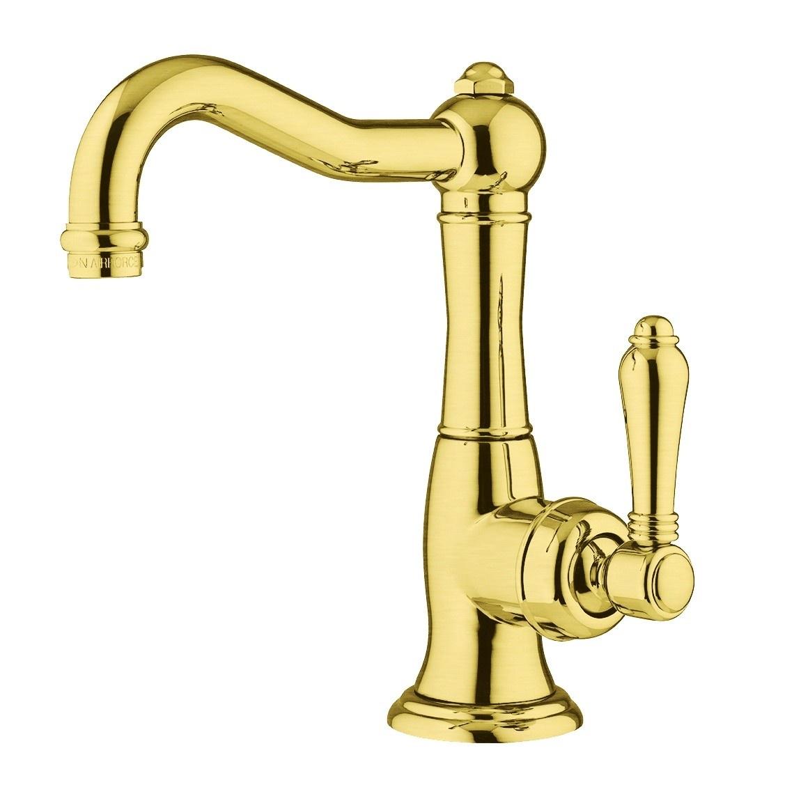 Смеситель для раковины на 1 отв. с  д/к (цв. англ.золото/ручки El Capitan), Cinquanta ZZ