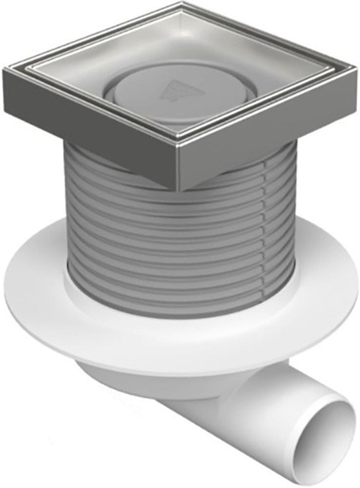 Трап для душа, с решеткой под плитку, 125х125мм, выпуск гориз.50мм, комбинированный затвор Neptun, Paini ZZ