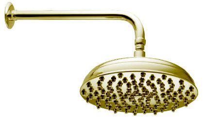 Верхний душ d300мм, со стеновым кронштейном 35,8см, (цв.золото), Classica Nicolazzi XX