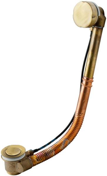 Слив-перелив автоматический для ванны, удлиненный 750-800мм, (цв. BZ бронза), Nicolazzi ZZ