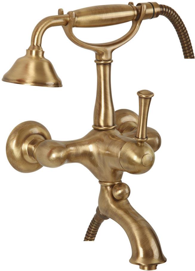Смеситель для ванны, лейка в компл., (цв.бронза), Dallas ZZ