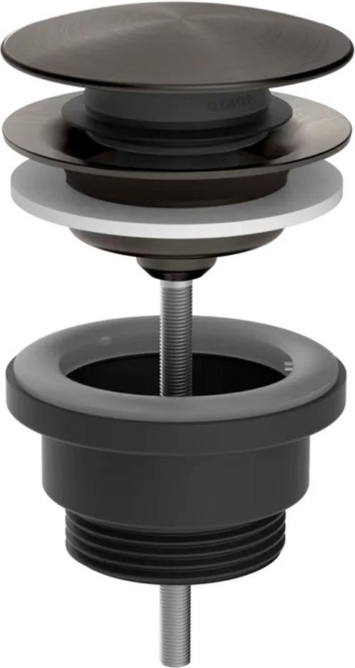 Донный клапан нажимной “Stop&Go”, 1 1/4, (цв. Black Metal Brushed PVD), Gessi ZZ