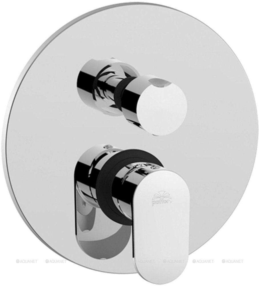 Смеситель для душа, встраиваемый в стену, с переключателем девиатор картридж, встраиваемая часть в компл., (цв.хром), Candy ZZ