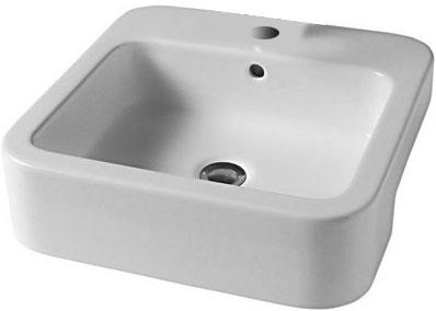 Раковина полувстраиваемая накладная на столешницу 480х480мм, с 1 отв. для смесит., Happy Hour ZZ