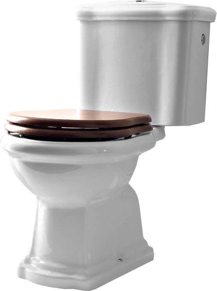 Сиденье для унитаза, c микролифтом, (дерево цв.орех, петли цв.бронза), Retro