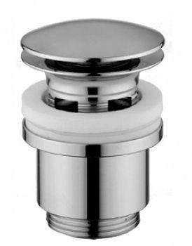 Пробка нажимная для сливного отв.раковины, 1/4, (цв. хром), Gaia ZZ