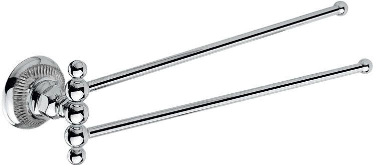 Полотенцедержатель 2-ной, поворотный, 43см, (цв. хром), Impero ZZ