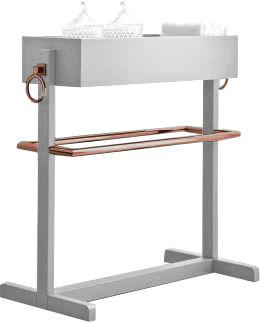 Полотенцедержатель напольный с контейнером 65х34хh65см, (цв. Bianco Lucido / бронза), Oasis ZZ