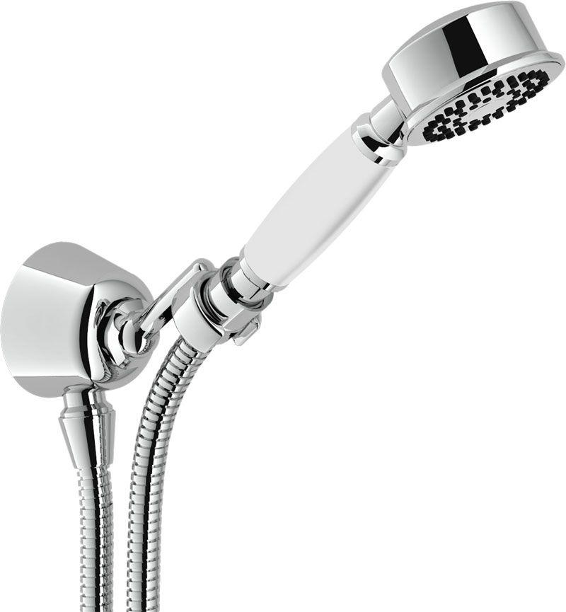 Душевой гарнитур (ручной душ, шланг 150см, держатель со шланговым подсоединением) цв.хром, Nobili ZZ