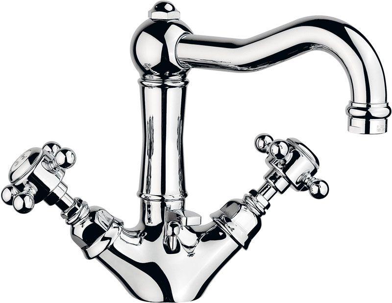 Смеситель для раковины на 1 отв., с д/к (цв.хром / ручки Half Done), Nicolazzi ZZ