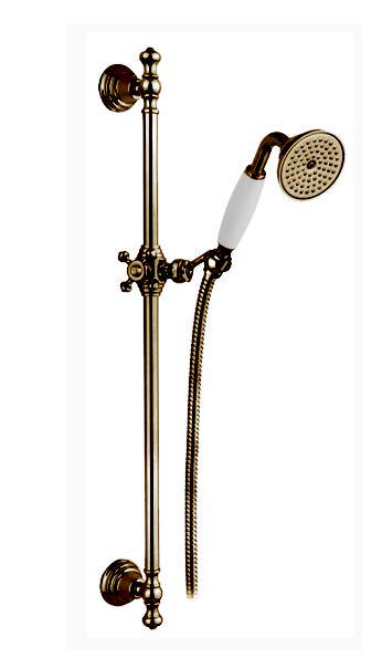 Душевой гарнитур  (стойка 700мм, ручной душ, шланг 1500мм), (цв. бронза), Gaia ZZ