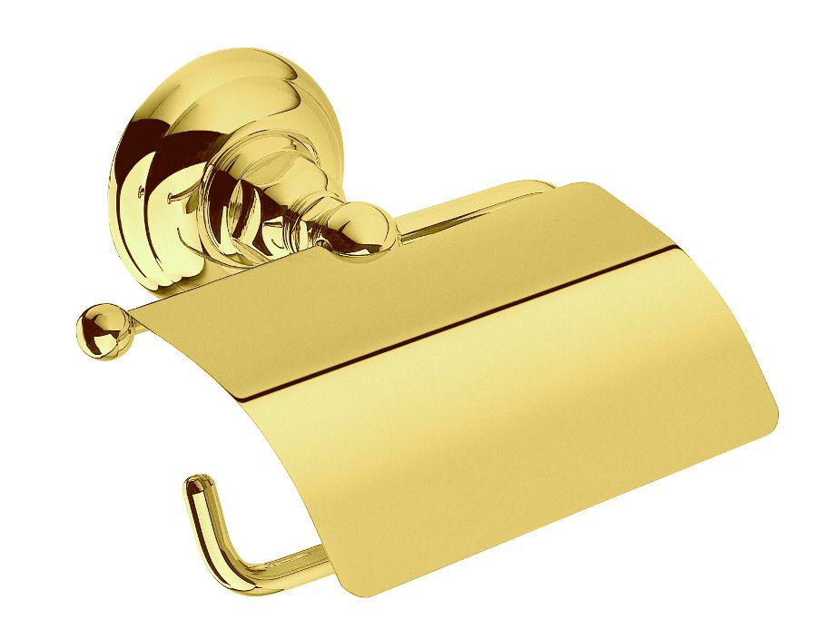 Держатель т/б, с крышкой, (цв.гальван.золото), Classica ZZ