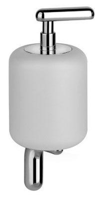 Дозатор настенный, (белая керамика, держатель цв. хром), Goccia ZZ