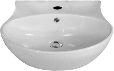 Раковина 560х445мм, 1 отв. д/смес., с переливом, (без креплен.YR47) Nido ZZ