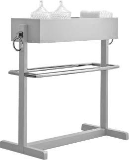 Полотенцедержатель напольный с контейнером 65х34хh65см, (цв. Bianco Lucido / хром), Oasis ZZ