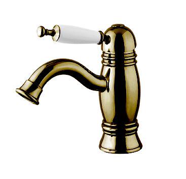 Смеситель для раковины, с д/к, (цв. бронза, ручка цв. белый), Canterbury ZZ