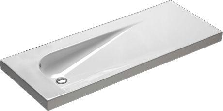 Раковина 130х50см, без отв. д/смес., чаша слева (без креплен.YR47), Grandangolo ZZ