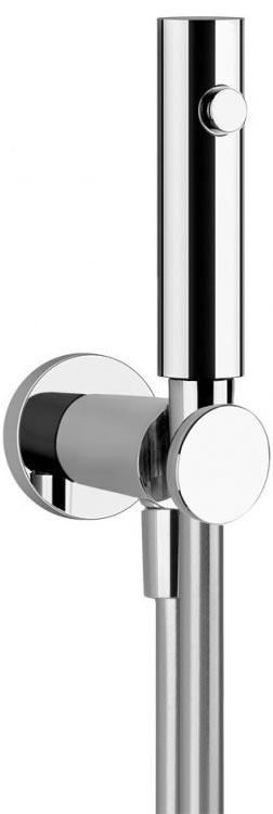 Гигиенический душ округлый (комплект: лейка, шланг 125см, кронштейн с подводом воды), (цв. хром), Gessi ZZ