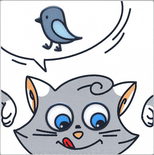 Декор Кошки-Мышки Птичка ZZ|20х20