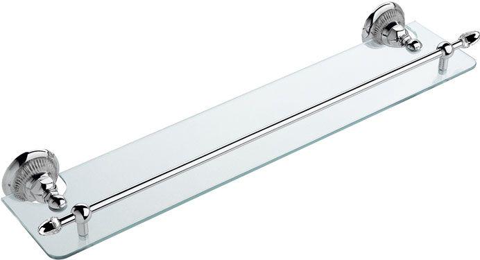 Полочка 60см, (стекло, держатели цв. хром), Impero ZZ