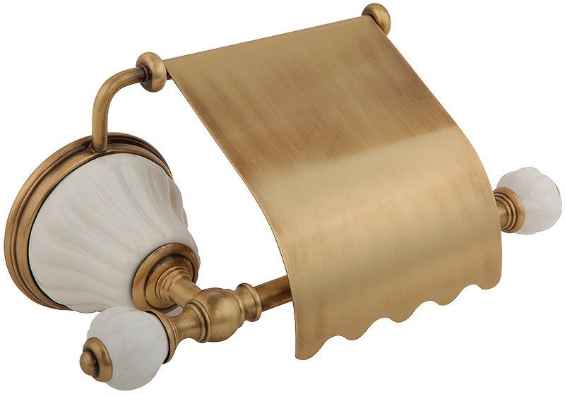 Держатель для т/б, с крышкой, (цв.бронза), Olivia ZZ