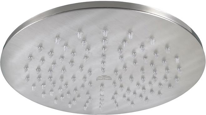 Душ верхний, стационарный, круглый d225мм, G 1/2, антикальц., (латунь цв.Steel looking), Master ZZ