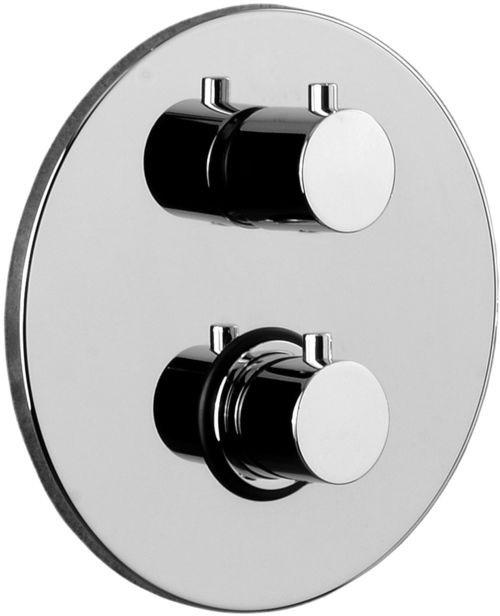 Смеситель-термостат для душа, встраиваемый в стену, на 3 потреб., (цв.хром), Light ZZ