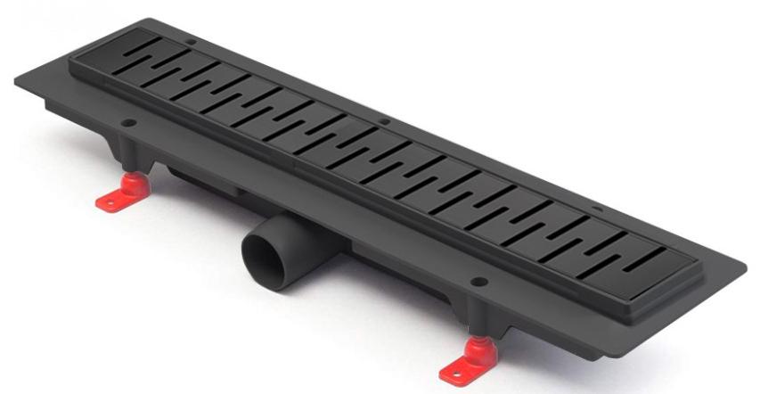 Душевой лоток Medium 450 мм D40, черный матовый ZZ