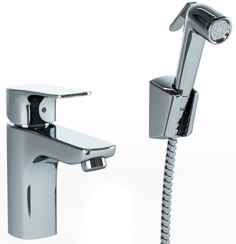 Смеситель для раковины, c гигиенич. душем, без д/к, (цв.хром), Viva Style ZZ