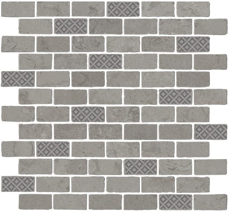 Декор Про Лаймстоун Антика 3 мозаичный серый матовый 30x32