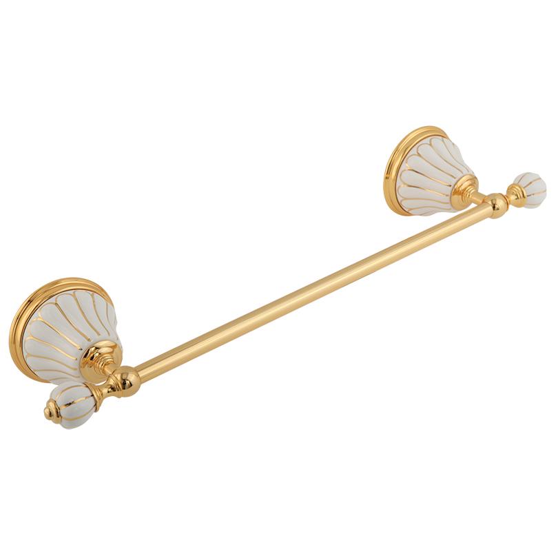 Полотенцедержатель 440мм, (цв.золото / керамика), Olivia ZZ