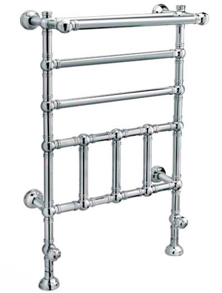 Полотенцесушитель напольный, с полкой, 600х295хh1042мм, подвод воды int.550мм, (цв.хром), краны, крепёж в компл., (ГВС, 6 bar) Margaroli 9-300 ZZ