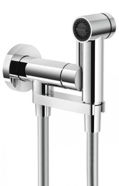 Смеситель совмещённый с гигиеническим душем, (готовый комплект: лейка, шланг 125см., скрытая часть), (цв.хром), Nobili KL