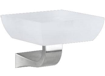 Мыльница настенная (цв. хром / сатин. стекло), Mimi XX