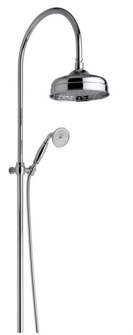 Душ.стойка с верхним душем d 30см, д/установки на смес.д/душа/ванны,(ручной душ,шланг,кронштейн,переключатель в компл)(цв. хром),Nicolazzi ZZ
