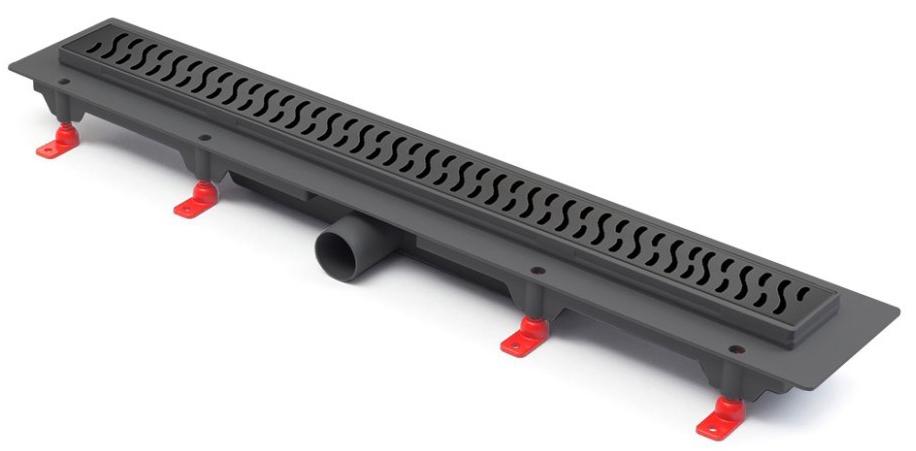 Душевой лоток Harmony 750 мм D40, черный матовый ZZ