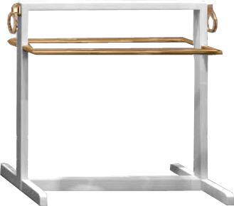 Полотенцедержатель напольный 65х34хh65см, (цв. Bianco Lucido / золото), Oasis ZZ