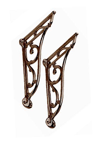 Набор  для "Высокого" бачка (труба, рычаг, цепь с керамич. ручкой, кронштейны 2шт.), (цв. бронза), Gaia ZZ