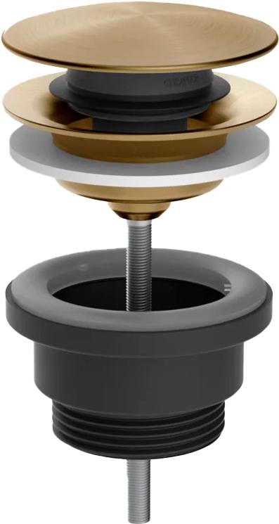 Донный клапан нажимной “Stop&Go”, 1 1/4, (цв. Warm Bronze Br. PVD), Gessi ZZ